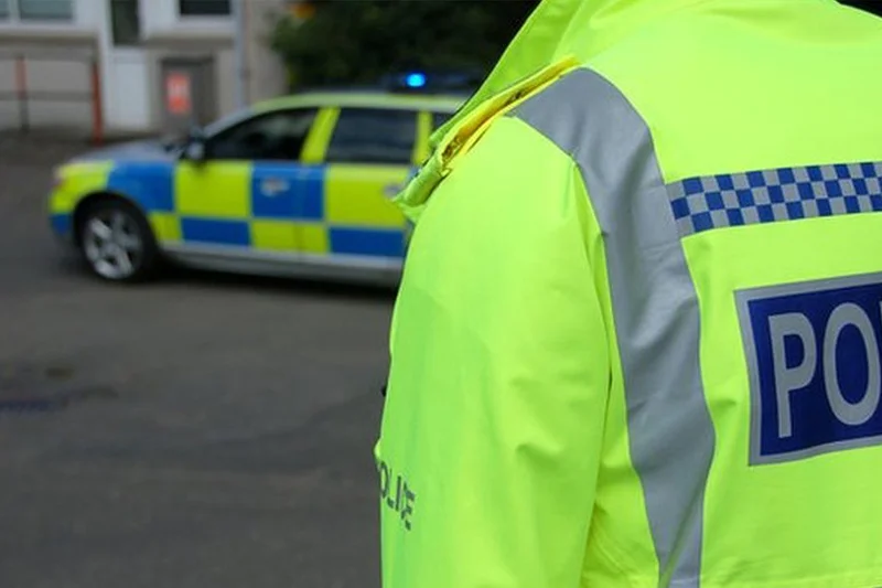 Askam police service. Police officer and Car
